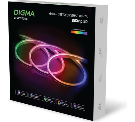 Умная светодиодная лента DIGMA Digma DiStrip 5D 72св./м 24В 5м (DS5D) 1913108