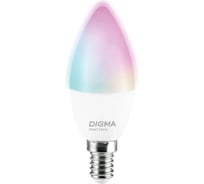 Умная лампа DIGMA Digma DiLight F1 E14 5Вт 470lm Wi-Fi (DLF1E14) 1913071