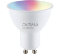 Умная лампа DIGMA Digma DiLight L1 GU10 5Вт 400lm Wi-Fi (DLL1GU10) 1913067