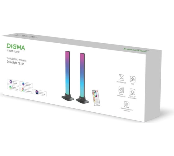 Умный светильник DIGMA Digma DeskLight DL101 настольный или подвесной черный (DL101) 1913120