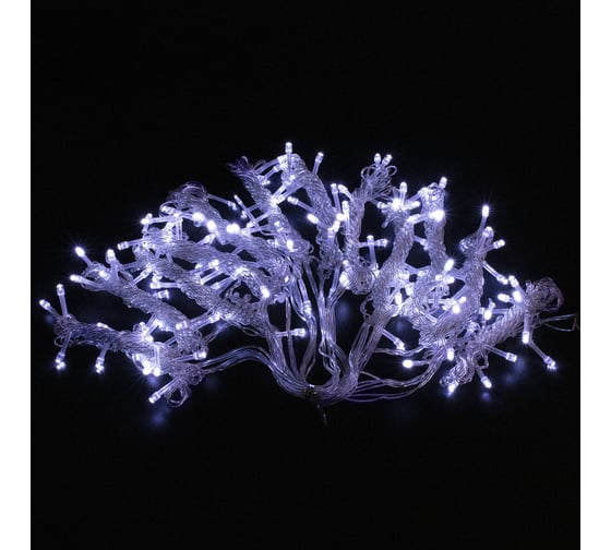 Электрогирлянда-занавес комнатная Золотая сказка "Штора" 3x2м, 144LED, хол.белый, 220V, , 591351