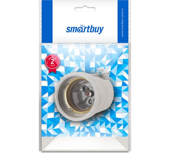 Патрон керамический Smartbuy E27 с держателем SBE-LHC-ib-E27