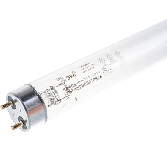 Бактерицидная ультрафиолетовая лампа ЭРА, UVС ДБ 30 Т8 G13 T8/30W 25/700 Б0048973