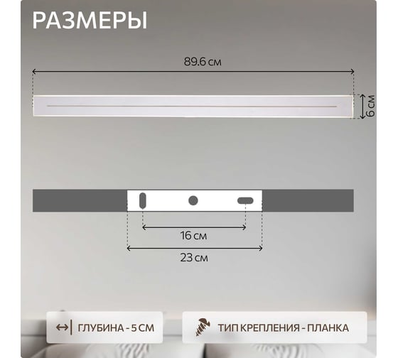 Настенный светодиодный светильник Citilux Тринити Белый CL238690