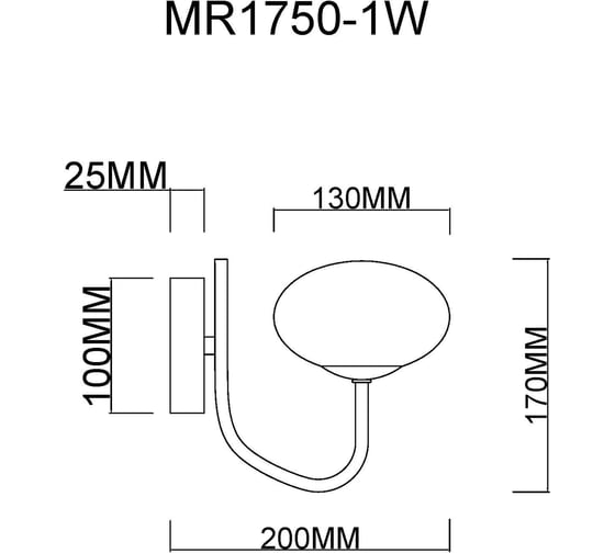 Бра MYFAR Scott MR1750-1W