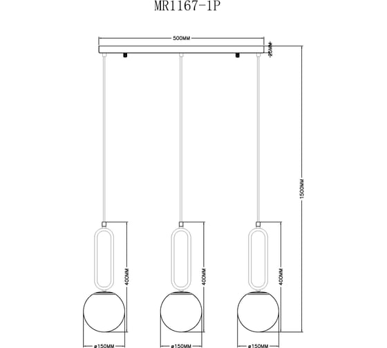 Подвесной светильник MYFAR Pierre MR1168-3P