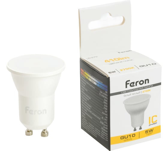 Лампа светодиодная FERON LB-272 MR11 GU10 5W 175-265V 2700K, 51221 1