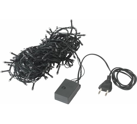 Электрогирлянда-нить комнатная Золотая сказка "Стандарт" 10м 100LED теплый белый 220V контроллер 591346