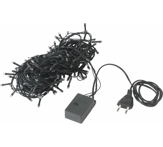 Электрогирлянда-нить комнатная Золотая сказка "Стандарт" 10м 100LED теплый белый 220V контроллер 591346