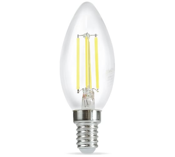 Лампа светодиодная IN HOME LED-СВЕЧА-deco 4PACK 7Вт 230В Е14 4000К 810Лм (4шт./упак) прозрачная 4690612053448