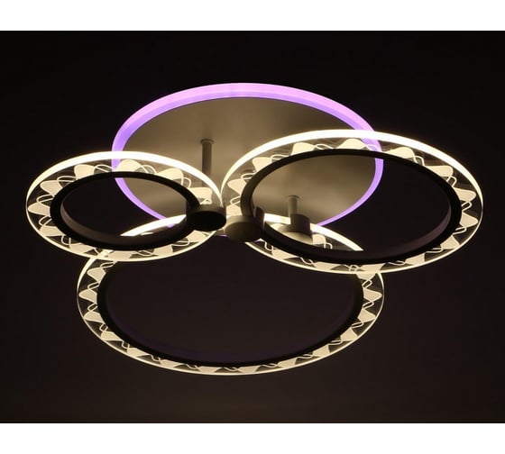 Люстра BayerLux с ПДУ 10018/3WT LED 75Вт 3000-6000К диммер белый 50х33х12 см 5169298