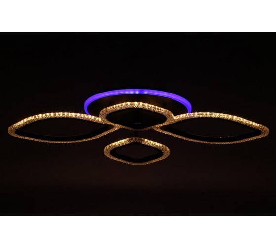Люстра BayerLux с ПДУ 10022/4BK LED 85Вт 3000-6000К диммер черный 67х53х10 см 5169305