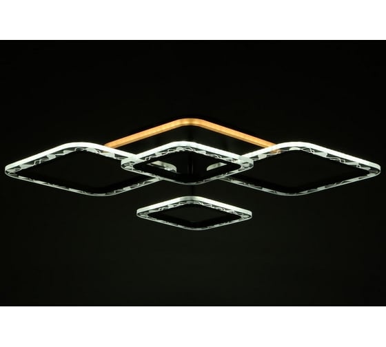 Люстра BayerLux с ПДУ 10026/4BK LED 92Вт 3000-6000К диммер черный 78х52х9 см 5169311