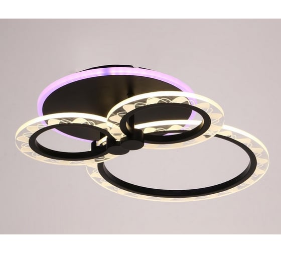Люстра BayerLux с ПДУ 10019/3BK LED 70Вт 3000-6000К диммер черный 45х33х12 см 5169299