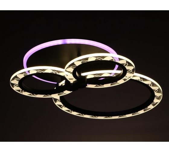 Люстра BayerLux с ПДУ 10019/3BK LED 70Вт 3000-6000К диммер черный 45х33х12 см 5169299