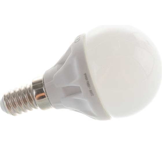 Светодиодная лампа ECOWATT P45 230В 4.740W 4000K E14 миньон, холодный белый свет, шарик 4606400613978