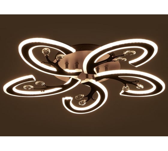 Люстра BayerLux с ПДУ 71164/5 LED 180Вт диммер 3000-6000К кофе 61х61х10 см 4934948