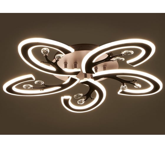 Люстра BayerLux с ПДУ 71164/5 LED 180Вт диммер 3000-6000К кофе 61х61х10 см 4934948