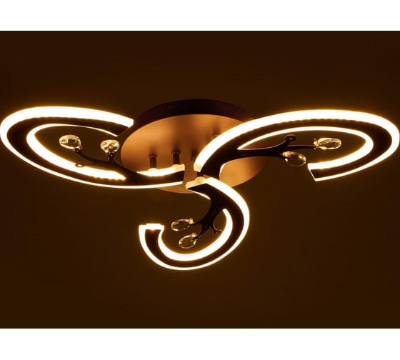 Люстра BayerLux с ПДУ 71160/3 LED 108Вт диммер 3000-6000К кофе 52х52х10 см 4934945