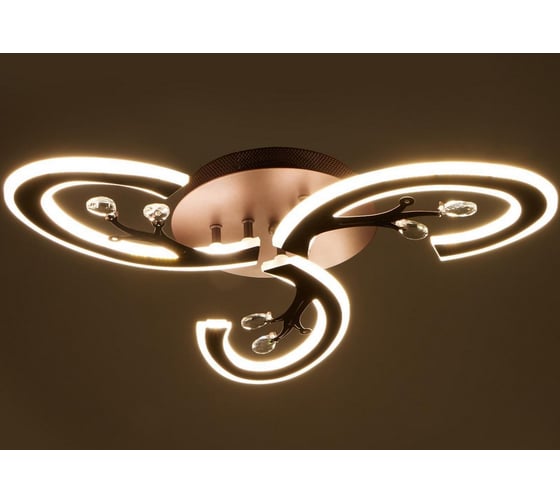 Люстра BayerLux с ПДУ 71160/3 LED 108Вт диммер 3000-6000К кофе 52х52х10 см 4934945