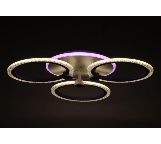 Люстра BayerLux с ПДУ 10029/3WT LED 76Вт 3000-6000К диммер белый 60х60х8 см 5169316