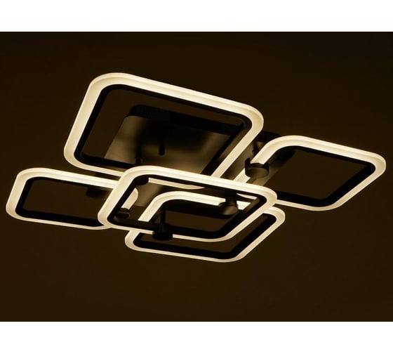 Люстра BayerLux с ПДУ 71170/5 LED 144Вт диммер 3000-6000К черный 70х70х16 см 4934954