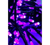 Гирлянда светодиодная Магия праздника ФЕЙЕРВЕРК, 5 мм., 200 LED, фиолетовой, 2м, 8 режимов MAG-G076-200