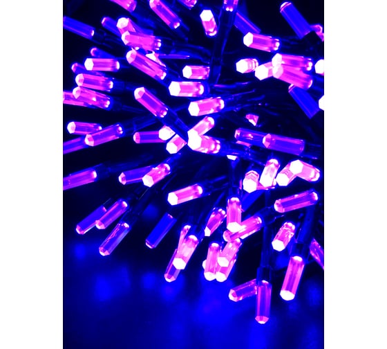 Гирлянда светодиодная Магия праздника ФЕЙЕРВЕРК, 5 мм., 200 LED, фиолетовой, 2м, 8 режимов MAG-G076-200