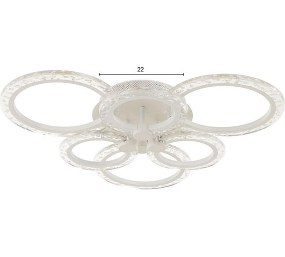 Люстра BayerLux с ПДУ 71180/6 LED 120Вт диммер 3000-6000К белый 66х66х14,5 см 4934964