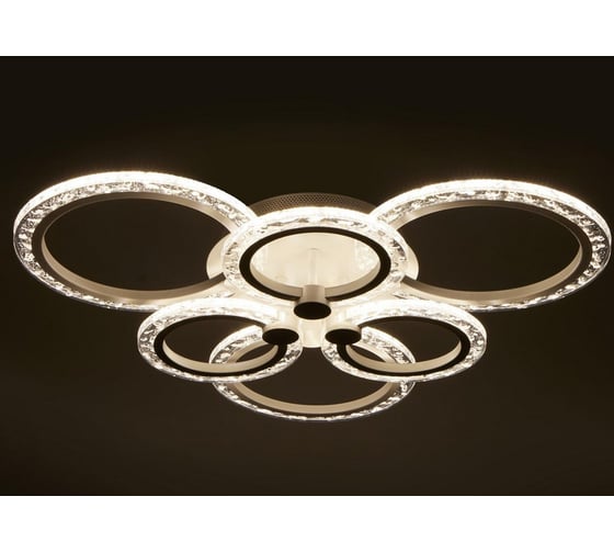 Люстра BayerLux с ПДУ 71180/6 LED 120Вт диммер 3000-6000К белый 66х66х14,5 см 4934964