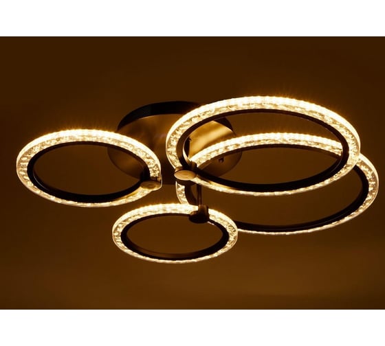 Люстра BayerLux с ПДУ 71183/4 LED 121Вт диммер 3000-6000К черный 62х59х13 см 4934967