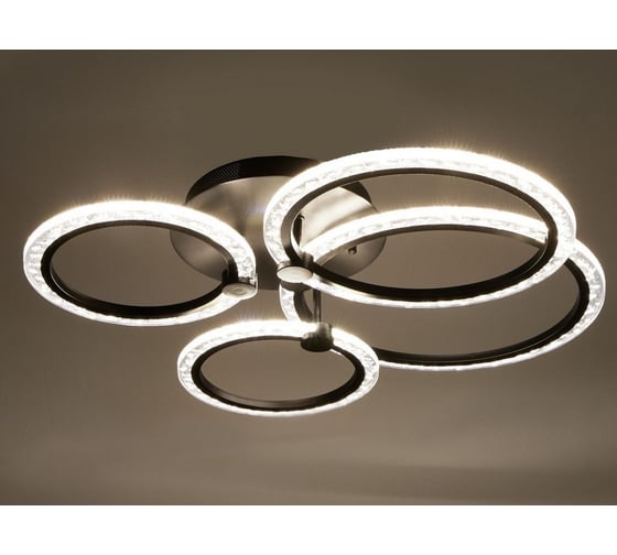 Люстра BayerLux с ПДУ 71183/4 LED 121Вт диммер 3000-6000К черный 62х59х13 см 4934967