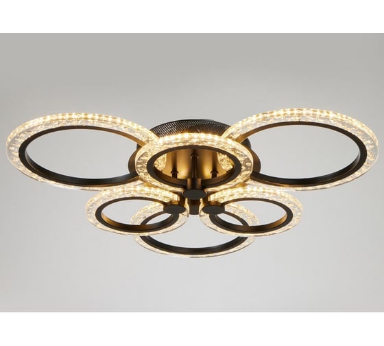Люстра BayerLux с ПДУ 71181/6 LED 120Вт диммер 3000-6000К черный 66х66х14,5 см 4934965