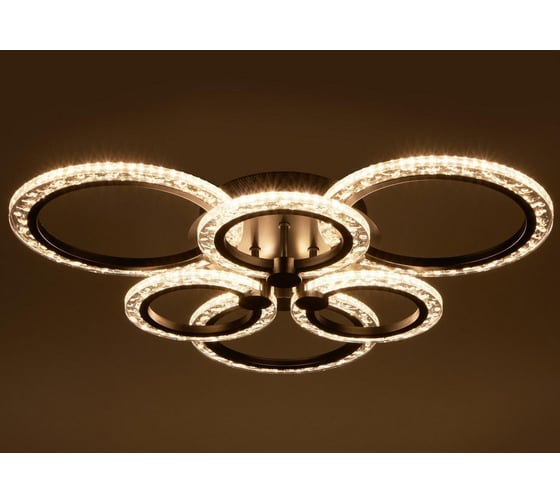 Люстра BayerLux с ПДУ 71181/6 LED 120Вт диммер 3000-6000К черный 66х66х14,5 см 4934965