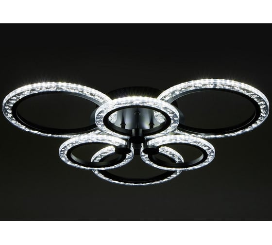 Люстра BayerLux с ПДУ 71181/6 LED 120Вт диммер 3000-6000К черный 66х66х14,5 см 4934965