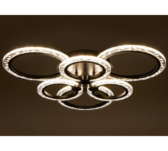 Люстра BayerLux с ПДУ 71181/6 LED 120Вт диммер 3000-6000К черный 66х66х14,5 см 4934965