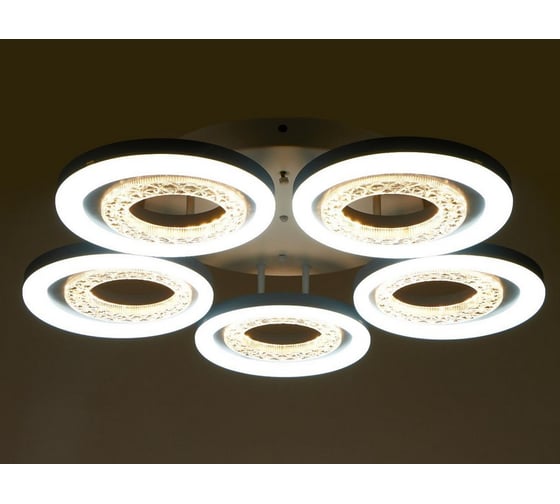 Люстра BayerLux с ПДУ 74630/5 LED 140Вт диммер 3000-6000К белый 64х64х12,5 см 4941590