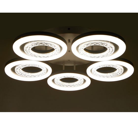 Люстра BayerLux с ПДУ 74630/5 LED 140Вт диммер 3000-6000К белый 64х64х12,5 см 4941590