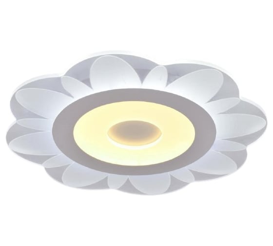 Люстра BayerLux с ПДУ 74659/1 LED 55Вт 3000-6000К диммер бело-прозрачный 50х50х5 см 5073793