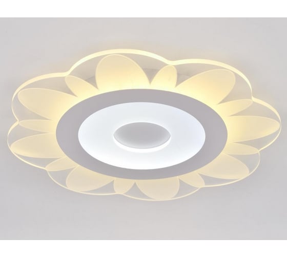 Люстра BayerLux с ПДУ 74659/1 LED 55Вт 3000-6000К диммер бело-прозрачный 50х50х5 см 5073793