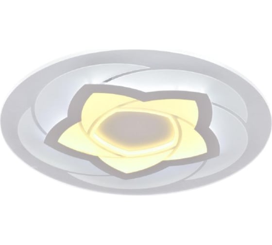 Люстра BayerLux с ПДУ 74660/1 LED 60Вт 3000-6000К диммер бело-прозрачный 50х50х5 см 5073794 1