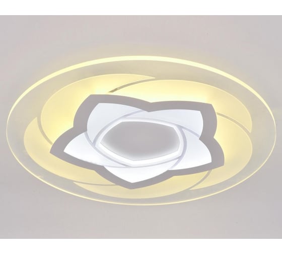 Люстра BayerLux с ПДУ 74660/1 LED 60Вт 3000-6000К диммер бело-прозрачный 50х50х5 см 5073794