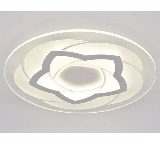 Люстра BayerLux с ПДУ 74660/1 LED 60Вт 3000-6000К диммер бело-прозрачный 50х50х5 см 5073794