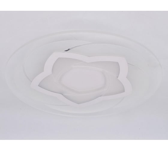 Люстра BayerLux с ПДУ 74660/1 LED 60Вт 3000-6000К диммер бело-прозрачный 50х50х5 см 5073794