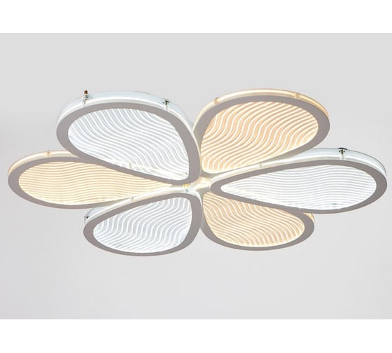 Люстра BayerLux с ПДУ 74663/6 LED 105Вт 3000-6000К диммер бело-прозрачный 50х50х6 см 5073797