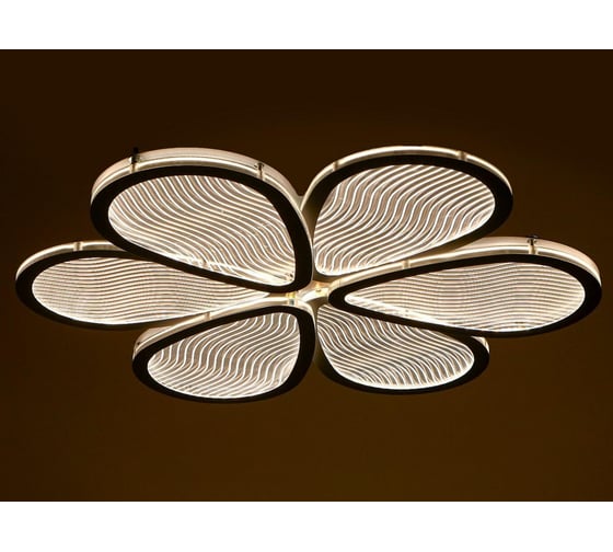 Люстра BayerLux с ПДУ 74663/6 LED 105Вт 3000-6000К диммер бело-прозрачный 50х50х6 см 5073797