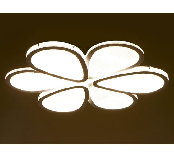Люстра BayerLux с ПДУ 74663/6 LED 105Вт 3000-6000К диммер бело-прозрачный 50х50х6 см 5073797