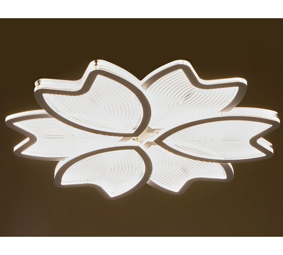 Люстра BayerLux с ПДУ 74665/6 LED 110Вт 3000-6000К диммер бело-прозрачный 50х50х6 см 5073799