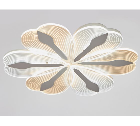 Люстра BayerLux с ПДУ 74667/6 LED 66Вт 3000-6000К диммер бело-прозрачный 50х50х6 см 5073801