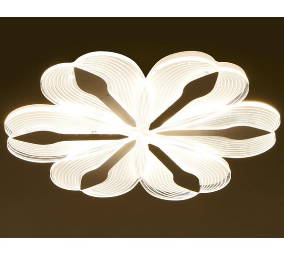 Люстра BayerLux с ПДУ 74667/6 LED 66Вт 3000-6000К диммер бело-прозрачный 50х50х6 см 5073801